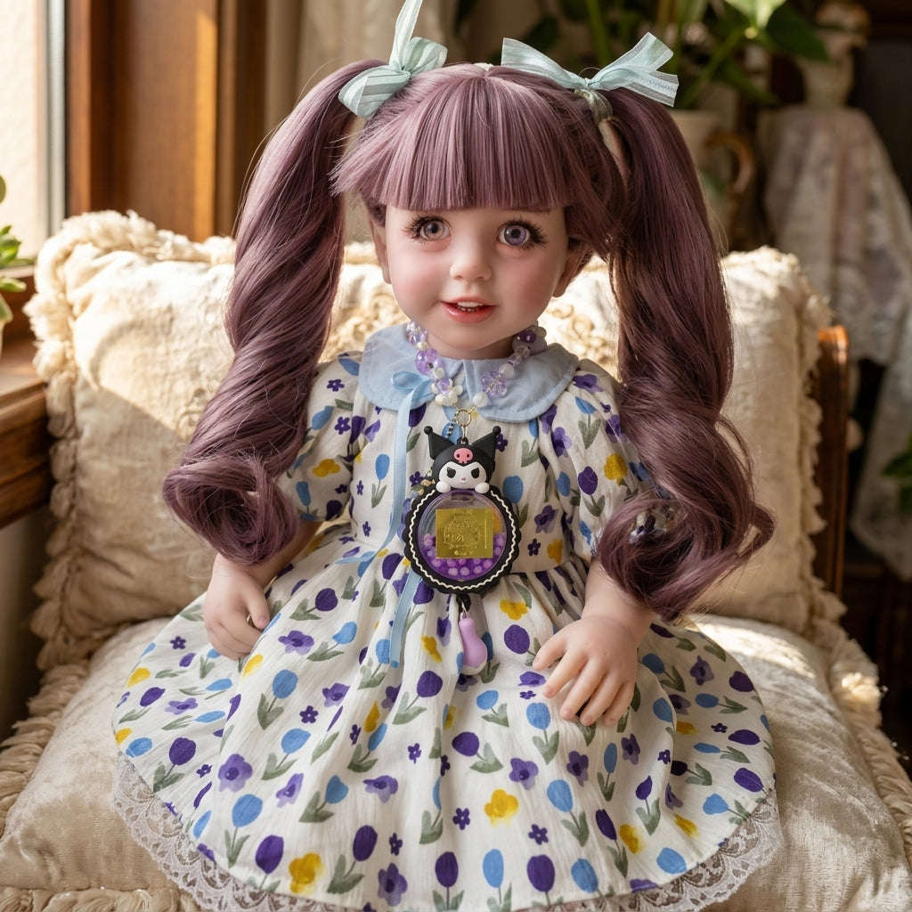 Authentic Thai 22-Inch Handmade Full-Vinyl Body Kumaree Look Thep Spirit Child Doll - for Extreme Metta Charm, Business Wealth & Luck