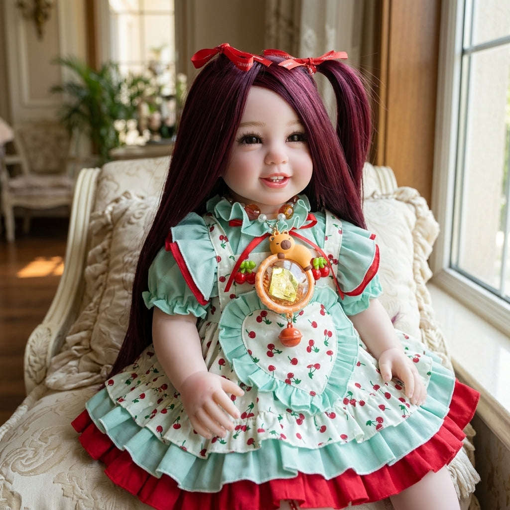 Authentic Thai 22-Inch Handmade Full-Vinyl Body Kumaree Look Thep Spirit Child Doll - for Extreme Metta Charm, Business Wealth & Luck