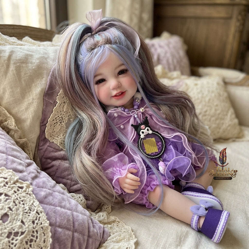Authentic Thai 22-Inch Handmade Full-Vinyl Body Kumaree Look Thep Spirit Child Doll - for Extreme Metta Charm, Business Wealth & Luck Thai Blessing Co By RURUECHA
