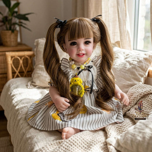 Authentic Thai 22-Inch Handmade Full-Vinyl Body Kumaree Look Thep Spirit Child Doll - for Extreme Metta Charm, Business Wealth & Luck