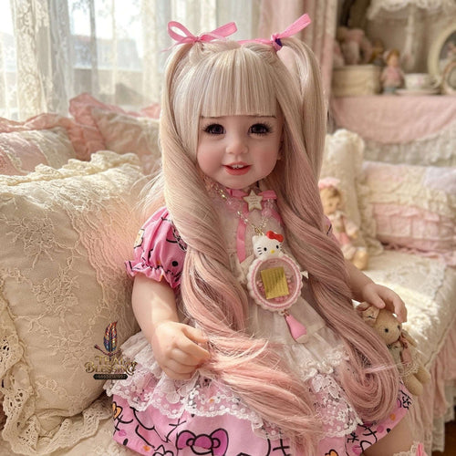 Authentic Thai 22-Inch Handmade Full-Vinyl Body Kumaree Look Thep Spirit Child Doll - for Extreme Metta Charm, Business Wealth & Luck