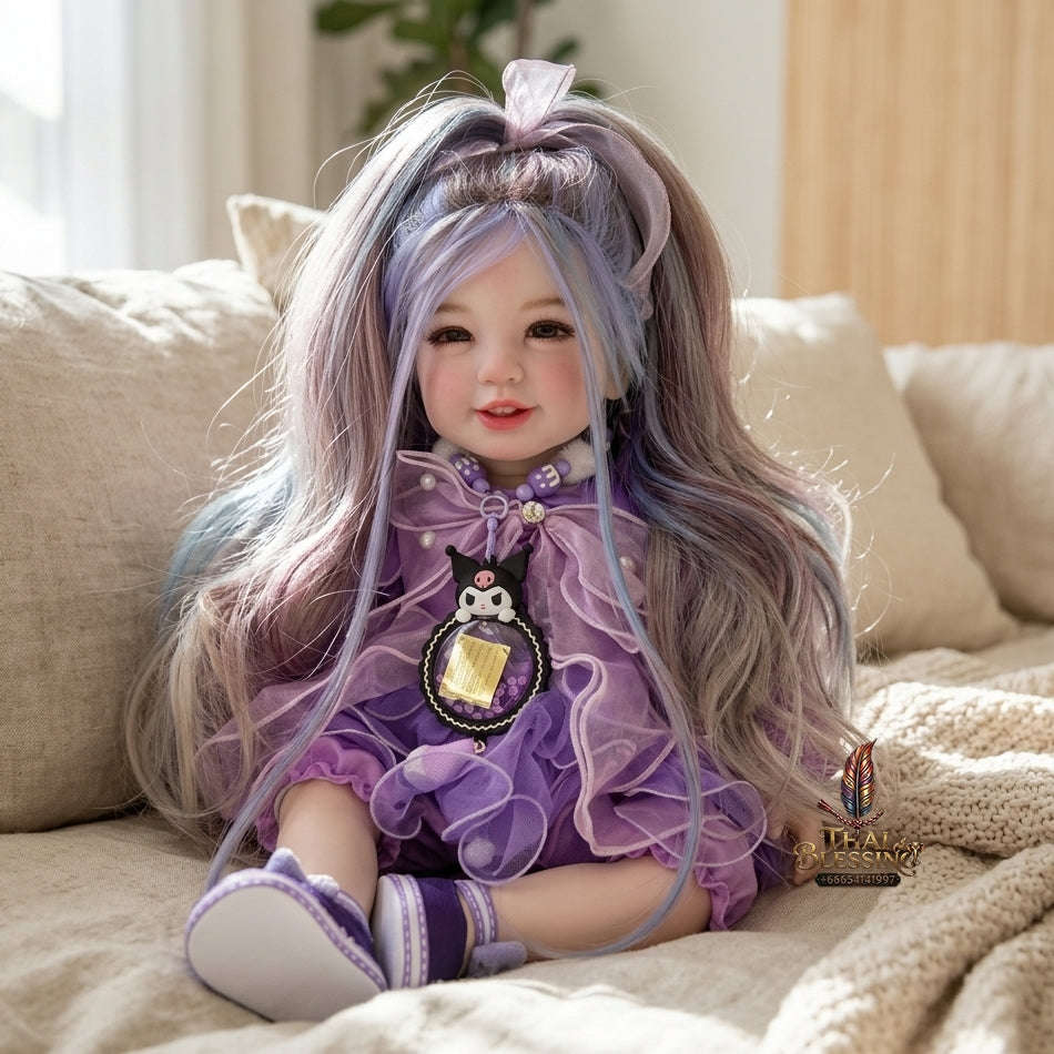Authentic Thai 22-Inch Handmade Full-Vinyl Body Kumaree Look Thep Spirit Child Doll - for Extreme Metta Charm, Business Wealth & Luck Thai Blessing Co By RURUECHA