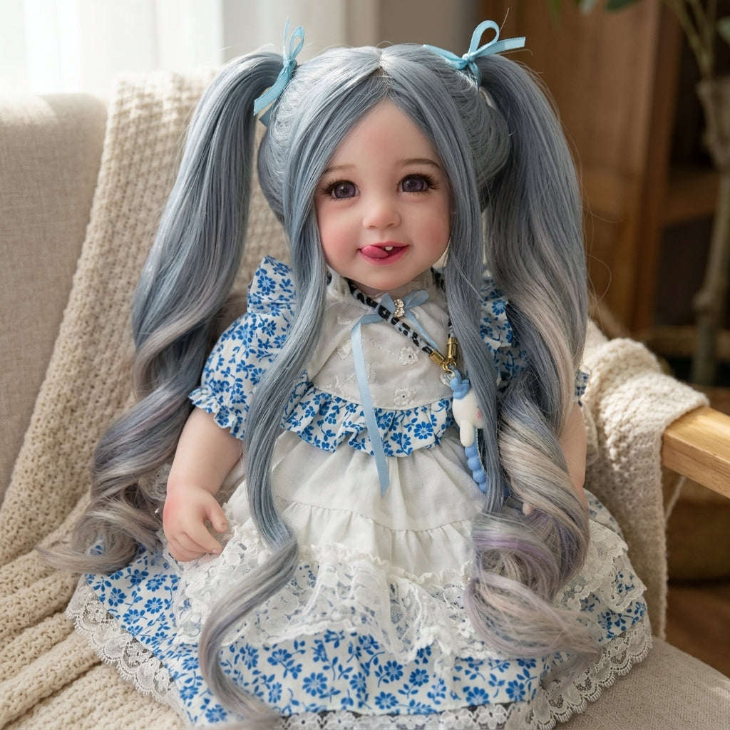 Authentic Thai 22-Inch Handmade Full-Vinyl Body Kumaree Look Thep Spirit Child Doll - for Extreme Metta Charm, Business Wealth & Luck