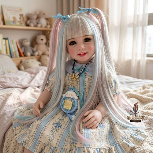 Authentic Thai 22-Inch Handmade Full-Vinyl Body Kumaree Look Thep Spirit Child Doll - for Extreme Metta Charm, Business Wealth & Luck