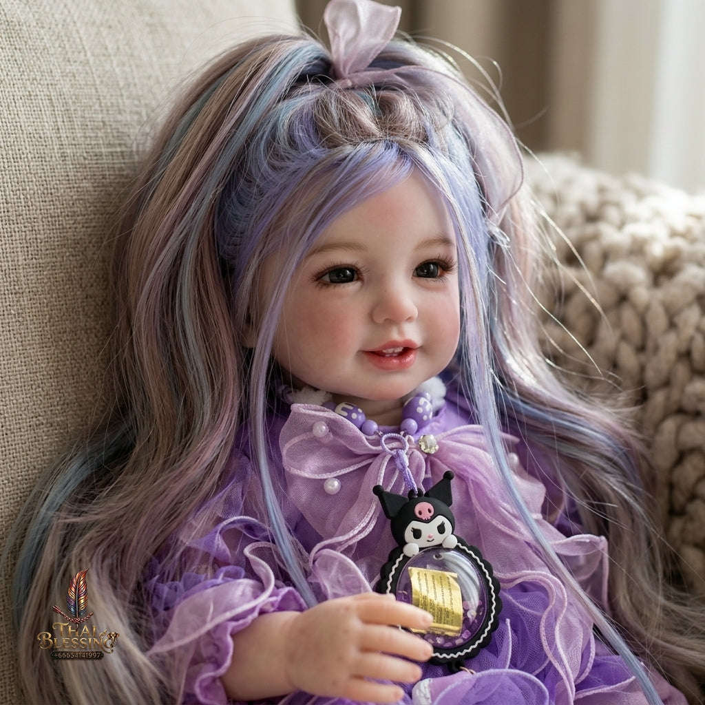 Authentic Thai 22-Inch Handmade Full-Vinyl Body Kumaree Look Thep Spirit Child Doll - for Extreme Metta Charm, Business Wealth & Luck Thai Blessing Co By RURUECHA