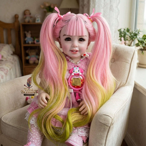 Authentic Thai 22-Inch Handmade Full-Vinyl Body Kumaree Look Thep Spirit Child Doll - for Extreme Metta Charm, Business Wealth & Luck