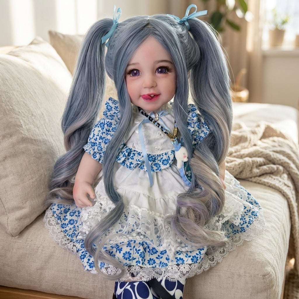 Authentic Thai 22-Inch Handmade Full-Vinyl Body Kumaree Look Thep Spirit Child Doll - for Extreme Metta Charm, Business Wealth & Luck