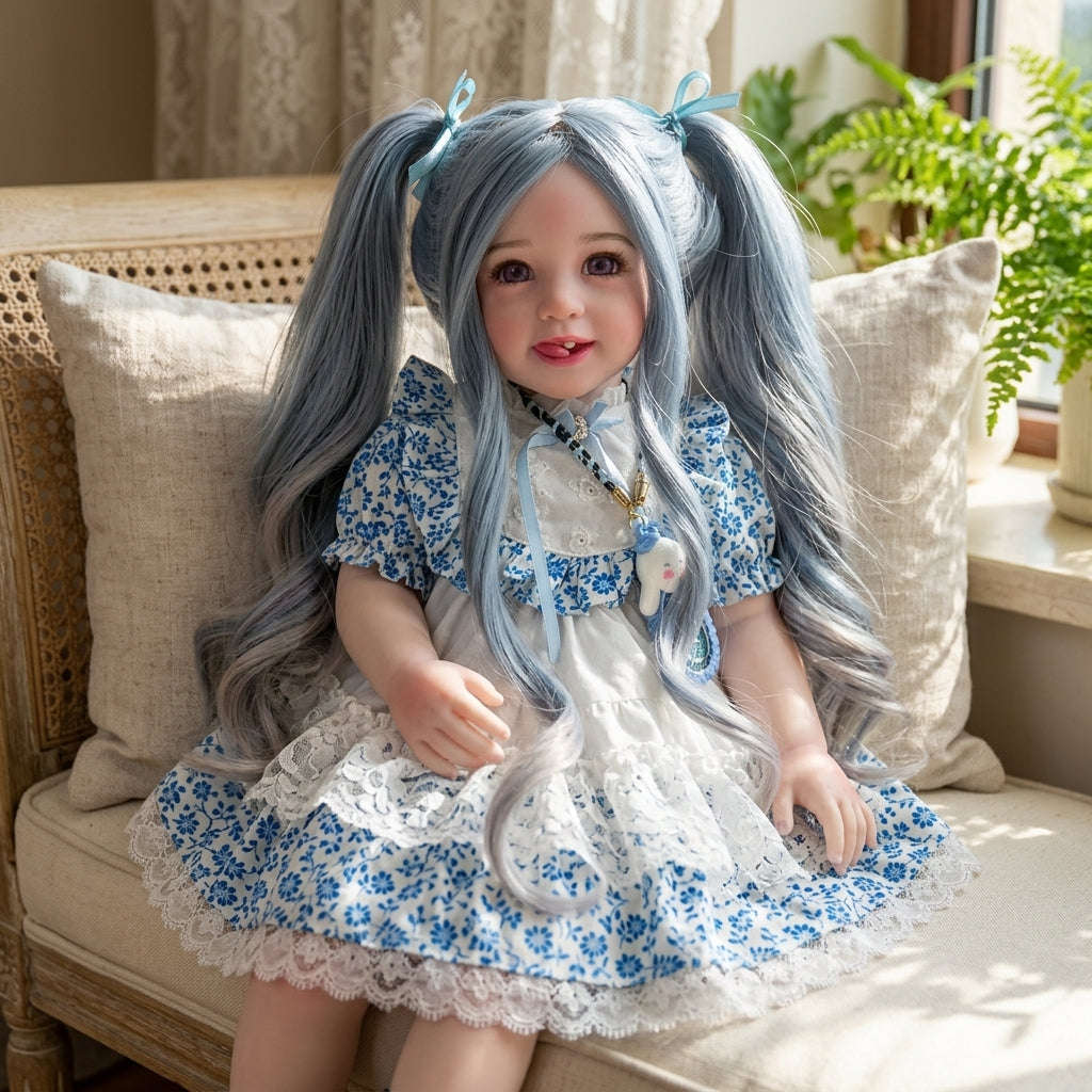 Authentic Thai 22-Inch Handmade Full-Vinyl Body Kumaree Look Thep Spirit Child Doll - for Extreme Metta Charm, Business Wealth & Luck