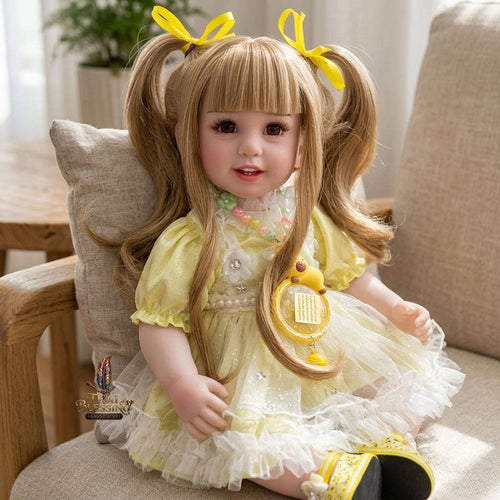 Authentic Thai 22-Inch Handmade Full-Vinyl Body Kumaree Look Thep Spirit Child Doll - for Extreme Metta Charm, Business Wealth & Luck