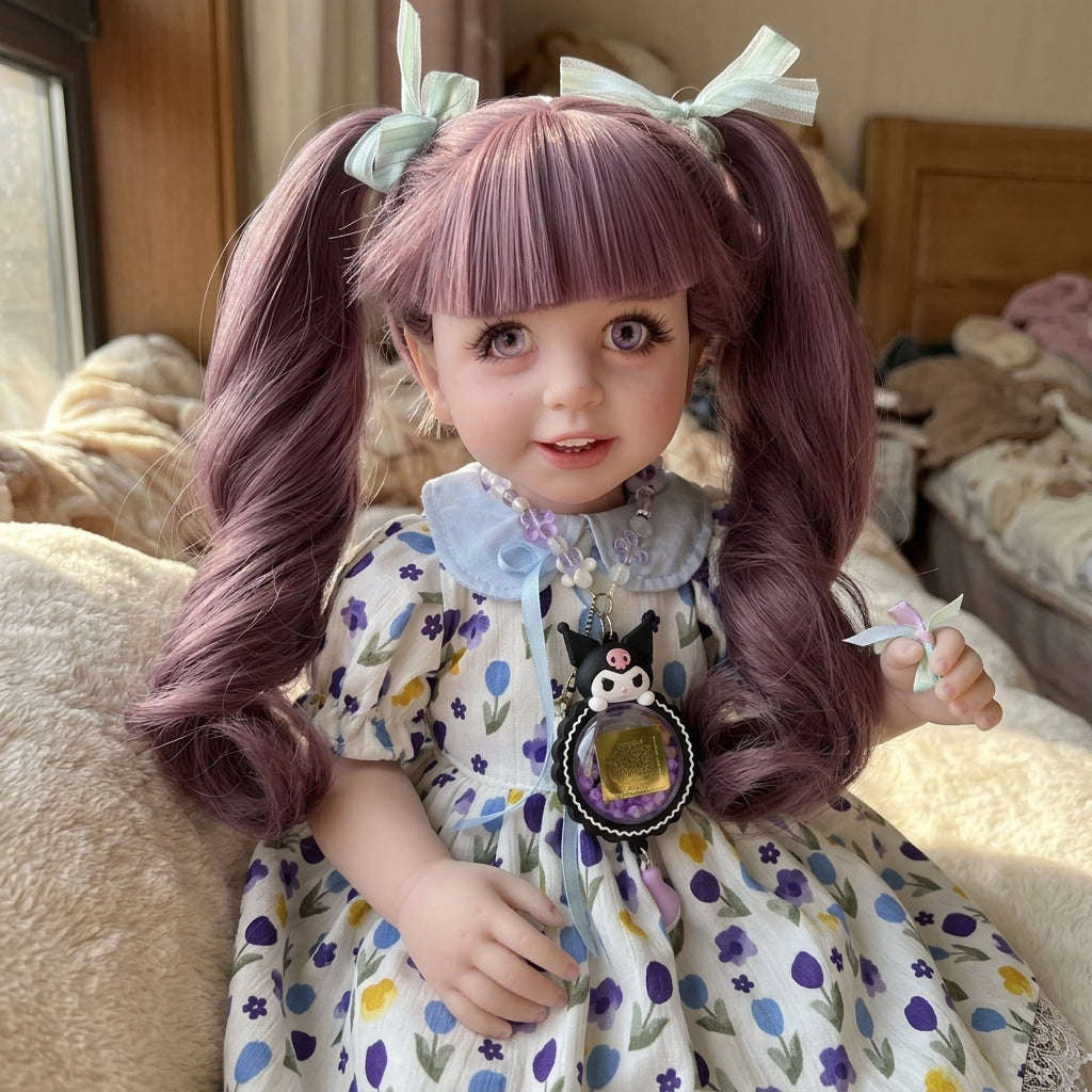 Authentic Thai 22-Inch Handmade Full-Vinyl Body Kumaree Look Thep Spirit Child Doll - for Extreme Metta Charm, Business Wealth & Luck