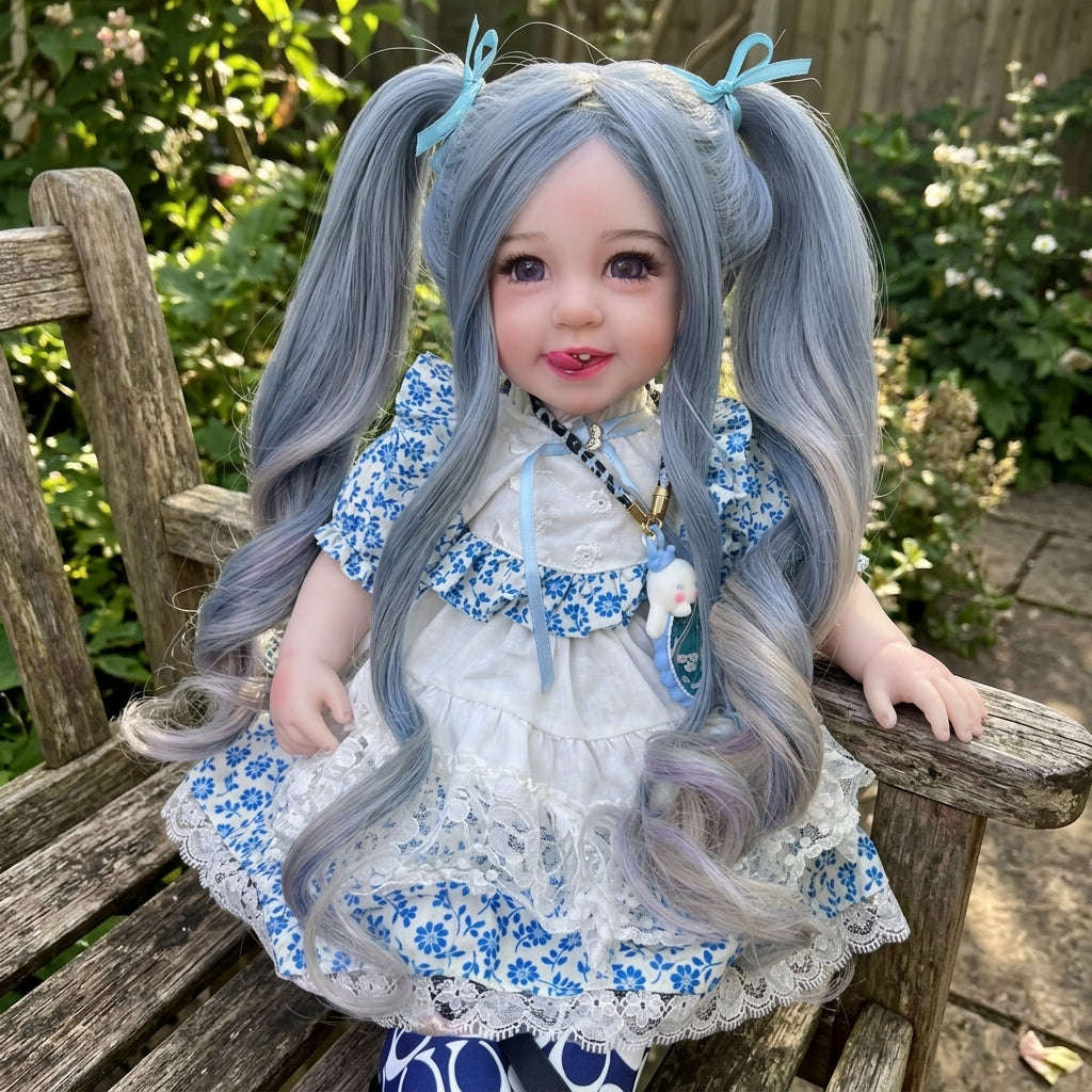 Authentic Thai 22-Inch Handmade Full-Vinyl Body Kumaree Look Thep Spirit Child Doll - for Extreme Metta Charm, Business Wealth & Luck