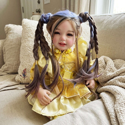 Authentic Thai 22-Inch Handmade Full-Vinyl Body Kumaree Look Thep Spirit Child Doll - or Extreme Metta Charm, Business Wealth & Luck Thai Blessing Co By RURUECHA