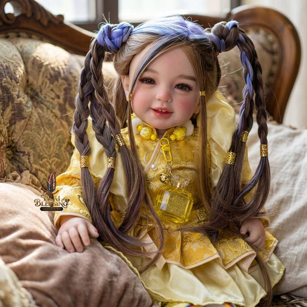 Authentic Thai 22-Inch Handmade Full-Vinyl Body Kumaree Look Thep Spirit Child Doll - or Extreme Metta Charm, Business Wealth & Luck