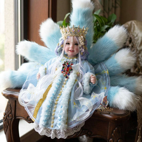Authentic Thai 22-Inch Handmade Full-Vinyl Body Nine-Tailed Fox Goddess Kumaree Look Thep Spirit Child Doll - for Extreme Metta Charm, Business Wealth & Supreme Seduction Thai Blessing Co By RURUECHA