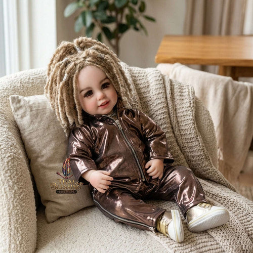 Authentic Thai 22-Inch Handmade Modern Dreadlock Kuman Thong Look Thep Spirit Child Doll - for Extreme Metta Charm, Business Wealth & Luck Thai Blessing Co By RURUECHA
