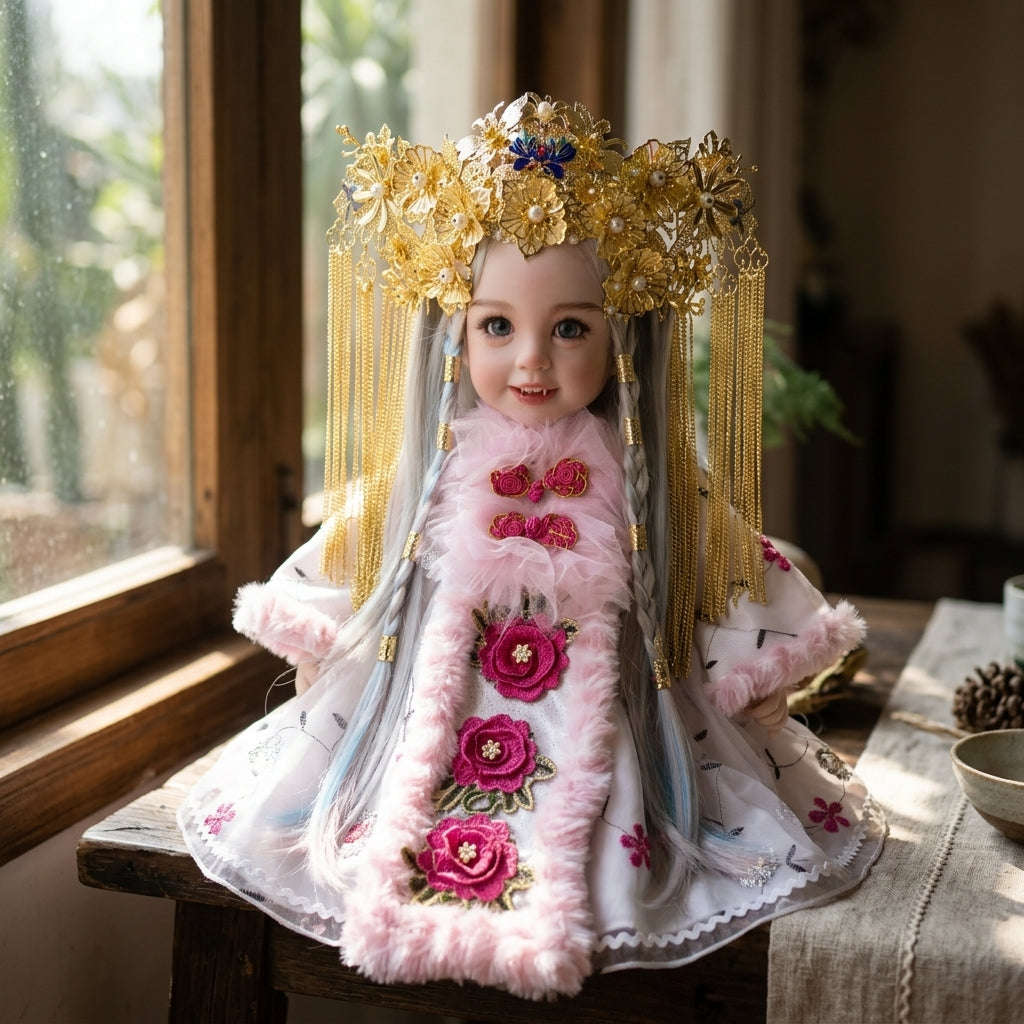 Authentic Thai 22-Inch Handmade Nine-Tailed Fox Kumaree Look Thep Spirit Child Doll -  for Extreme Metta Charm, Business Wealth & Luck Thai Blessing Co By RURUECHA