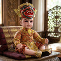Authentic Thai 22-Inch Premium Khon Crimson Yak Giant Look Thep Kuman Thong Spirit Child Doll - for Extreme Metta Charm, Business Wealth & Protection Thai Blessing Co By RURUECHA