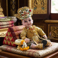 Authentic Thai 22-Inch Premium Khon Golden Yak Giant Look Thep Kuman Thong Spirit Child Doll - for Extreme Metta Charm, Business Wealth & Protection Thai Blessing Co By RURUECHA