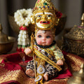 Authentic Thai 8-Inch Baby Kuman Thong Look Thep Spirit Child Doll - Traditional Thai Khon Costume for Extreme Metta Charm, Business Wealth & Wisdom Thai Blessing Co By RURUECHA