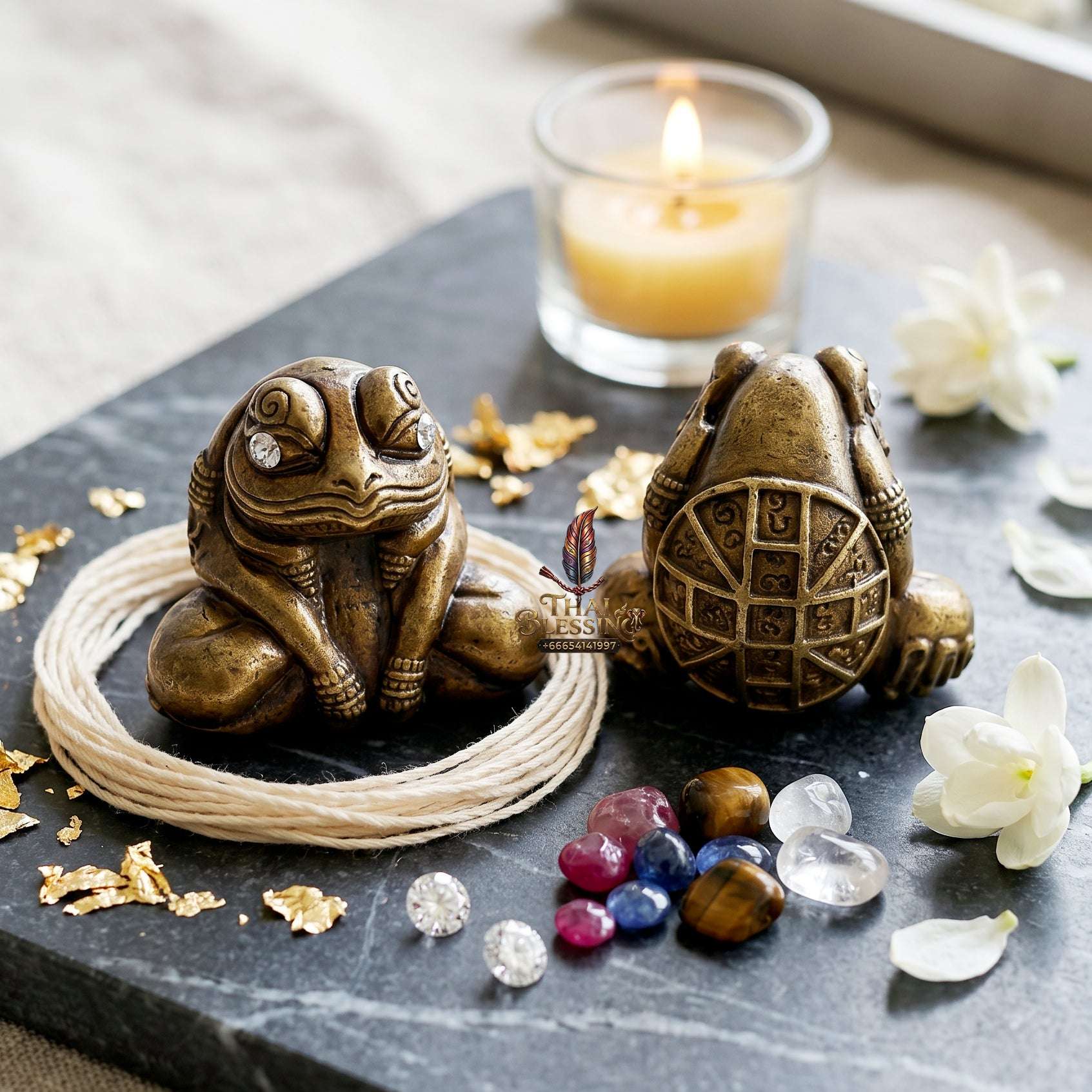 Authentic Thai Amulet Kop Kin Duean Moon-Devouring Liquidity Node - Khru Ba Chai Ya Patthaphi 2019, Sacred Nuea Samrit Bronze Sculpture, Elite Capital Extraction Asset & Asymmetric Brand Prosperity Token 2 Thai Blessing Co By RURUECHA