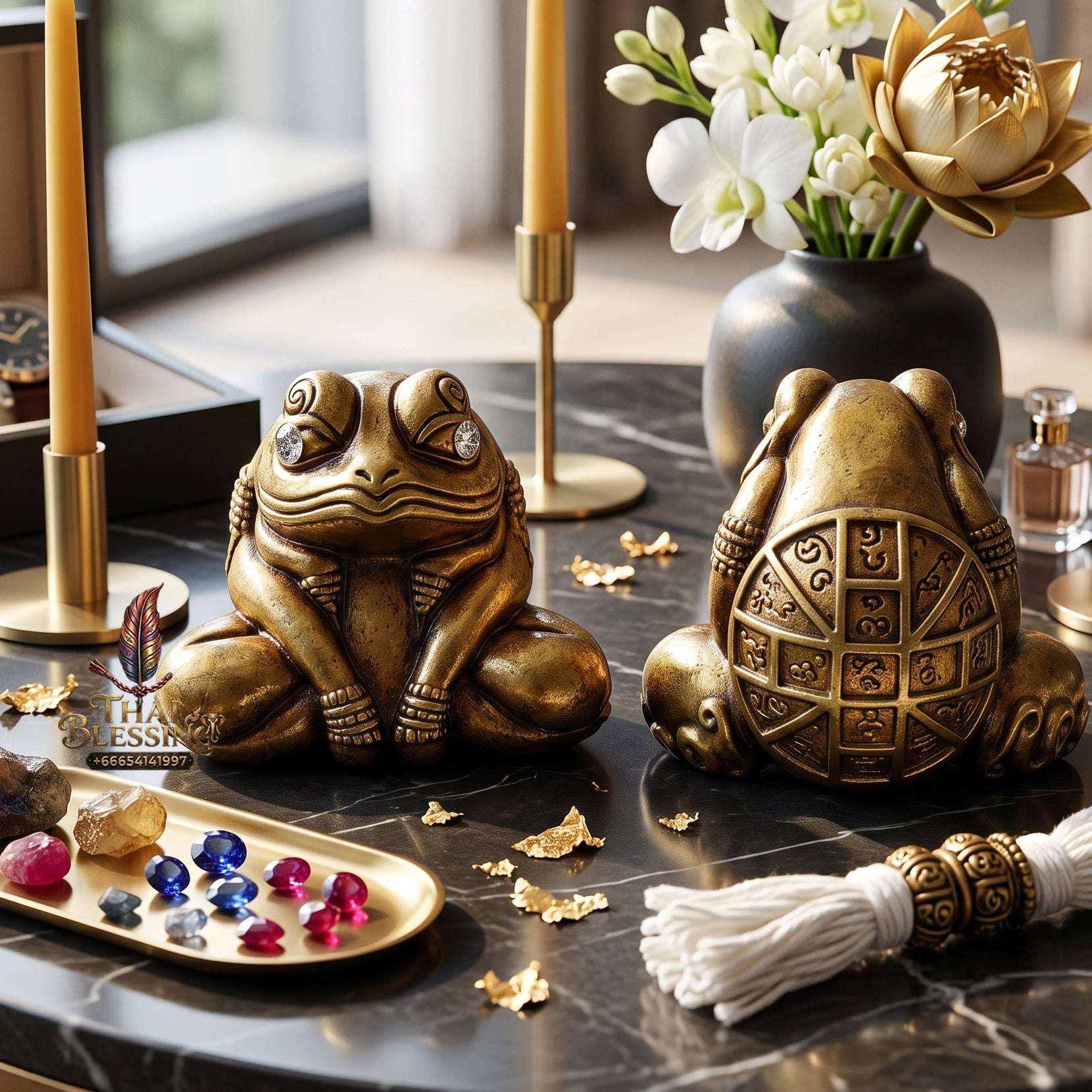 Authentic Thai Amulet Kop Kin Duean Moon-Devouring Liquidity Node - Khru Ba Chai Ya Patthaphi 2019, Sacred Nuea Samrit Bronze Sculpture, Elite Capital Extraction Asset & Asymmetric Brand Prosperity Token 2 Thai Blessing Co By RURUECHA