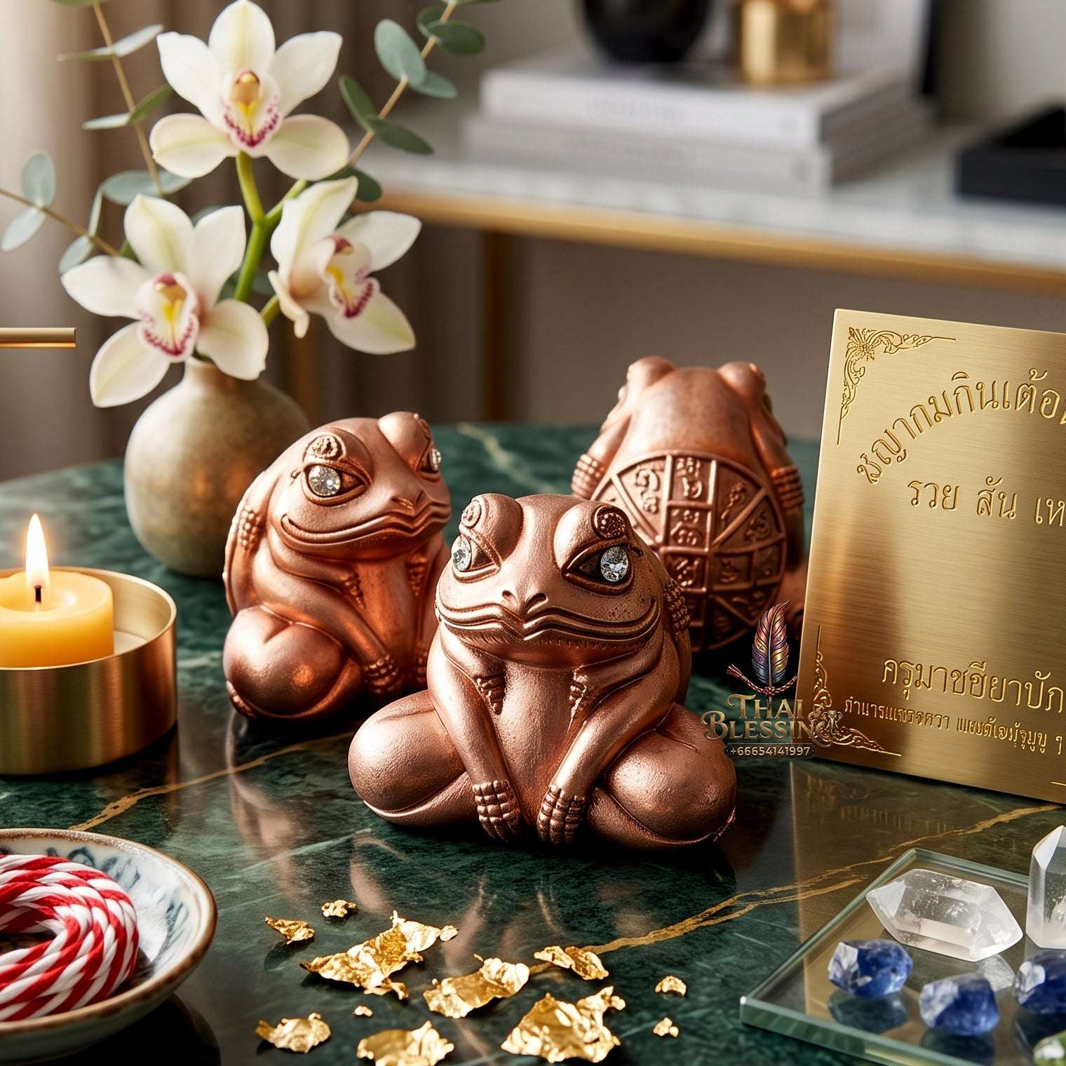 Authentic Thai Amulet Kop Kin Duean Moon-Devouring Liquidity Node - Khru Ba Chai Ya Patthaphi 2019, Sacred Nuea Samrit Bronze Sculpture, Elite Capital Extraction Asset & Asymmetric Brand Prosperity Token 5 Standard model