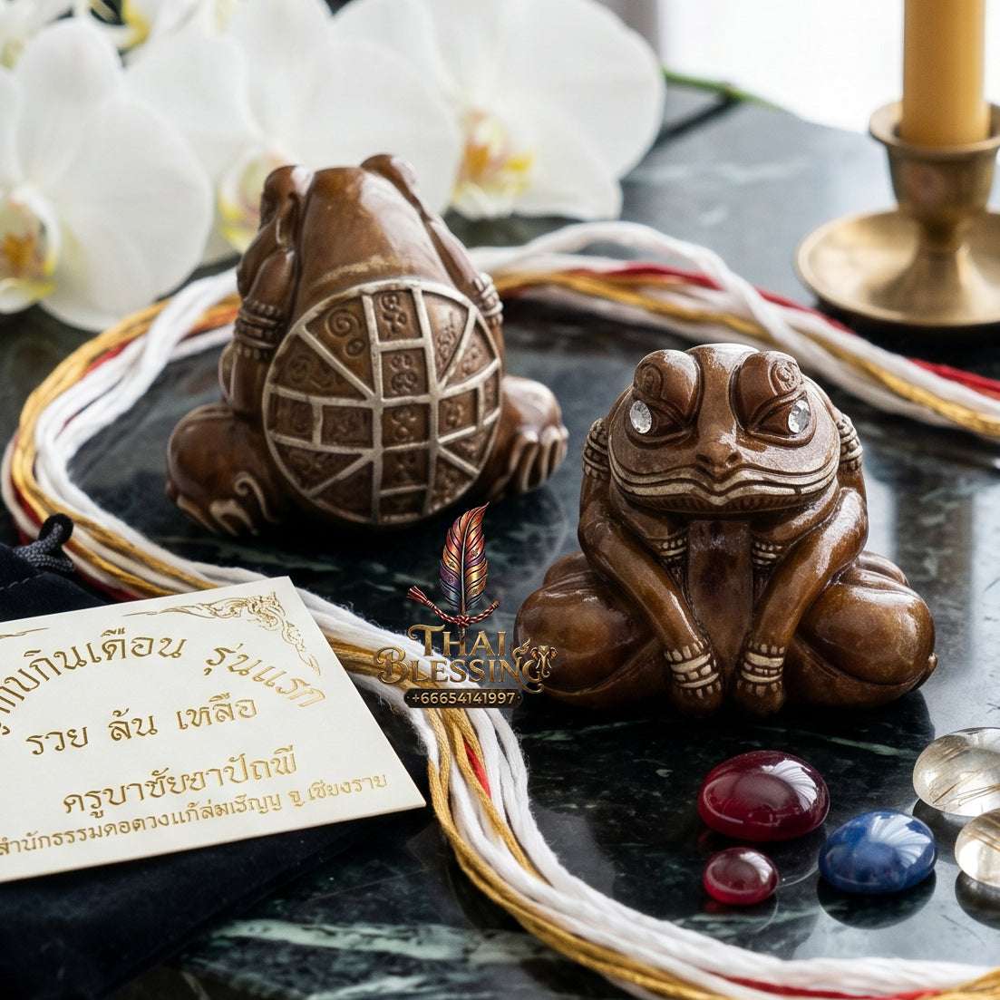 Authentic Thai Amulet Kop Kin Duean Moon-Devouring Liquidity Node - Khru Ba Chai Ya Patthaphi 2019, Sacred Nuea Samrit Bronze Sculpture, Elite Capital Extraction Asset & Asymmetric Brand Prosperity Token 6 Thai Blessing Co By RURUECHA