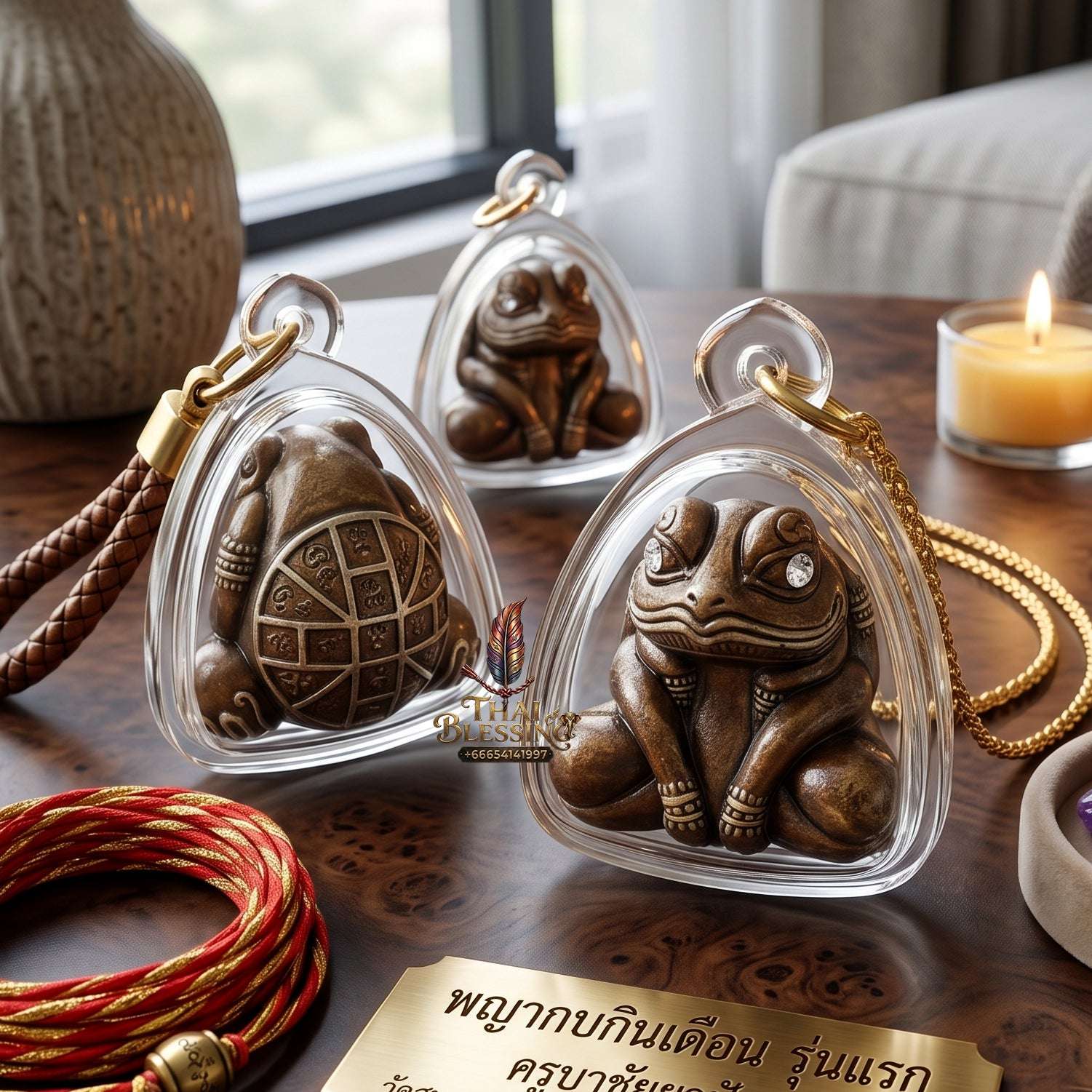 Authentic Thai Amulet Kop Kin Duean Moon-Devouring Liquidity Node - Khru Ba Chai Ya Patthaphi 2019, Sacred Nuea Samrit Bronze Sculpture, Elite Capital Extraction Asset & Asymmetric Brand Prosperity Token 6 Thai Blessing Co By RURUECHA