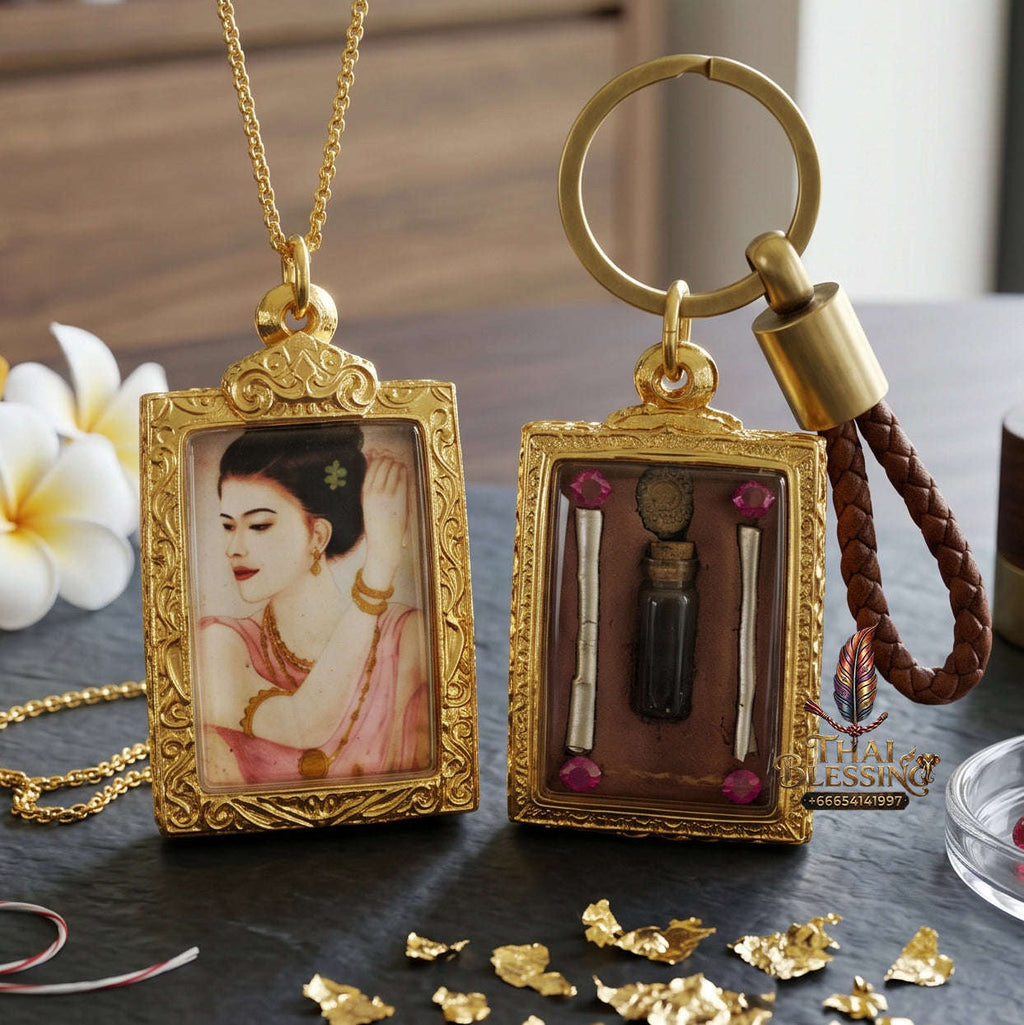 ✨🧘‍♂️💎 Authentic Thai Amulet Millionaire Deva Matrix - Mae Kham Mon Sovereign Capital Catalyst Locket, Phra Ajarn O Masterpiece