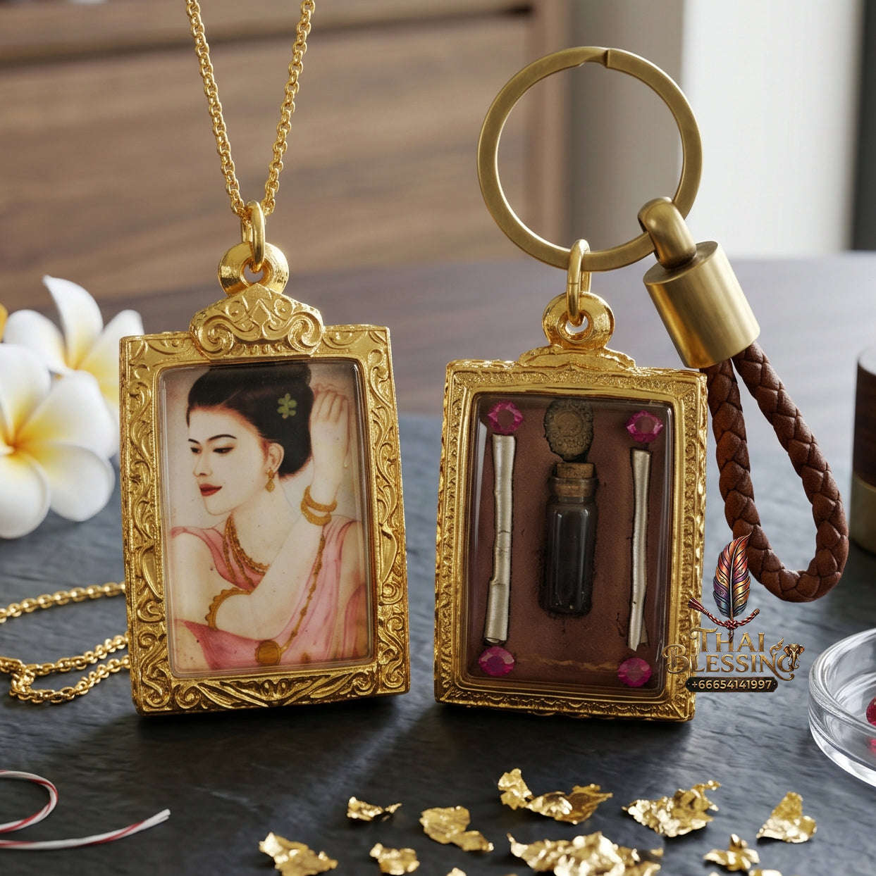 ✨🧘‍♂️💎 Authentic Thai Amulet Millionaire Deva Matrix - Mae Kham Mon Sovereign Capital Catalyst Locket, Phra Ajarn O Masterpiece
