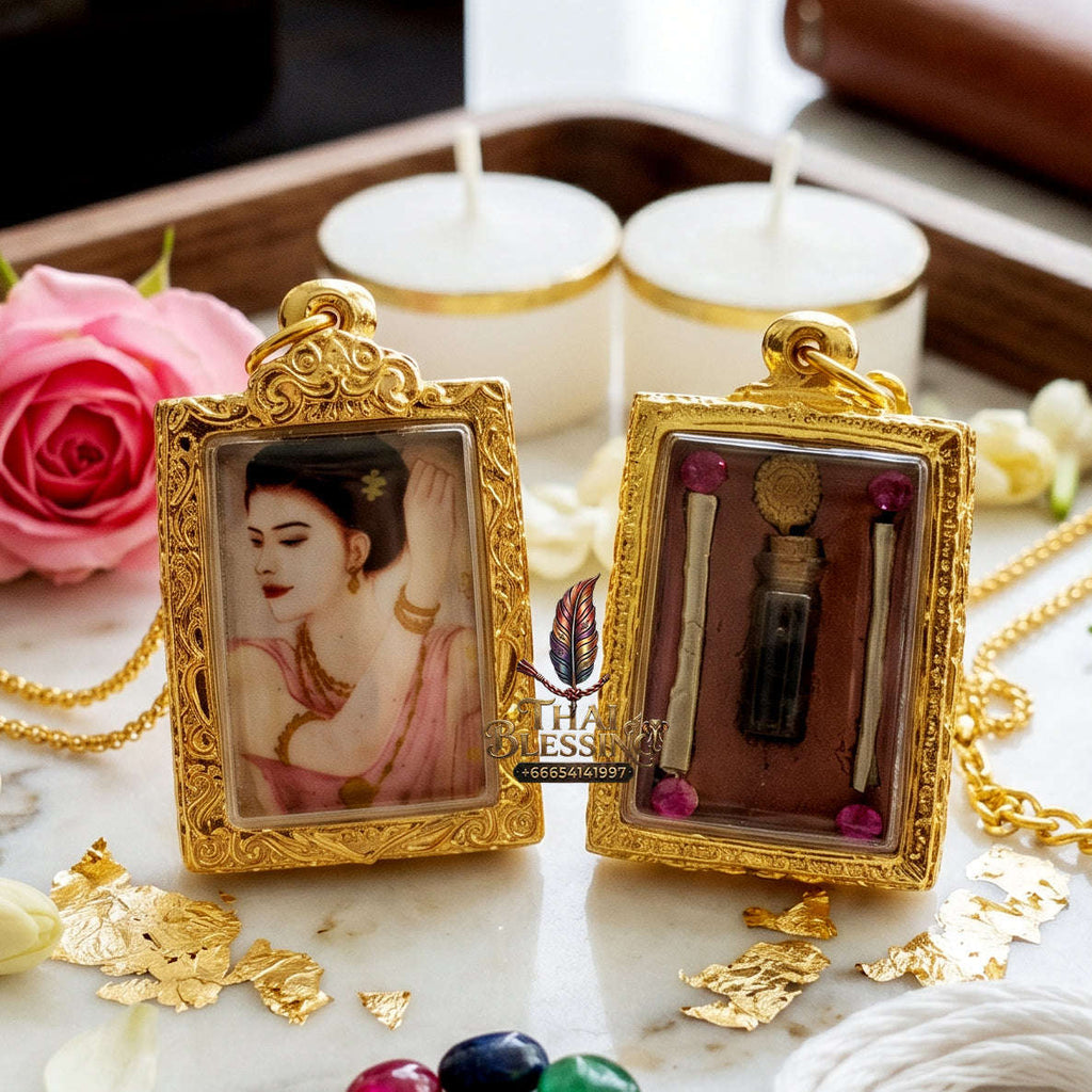 ✨🧘‍♂️💎 Authentic Thai Amulet Millionaire Deva Matrix - Mae Kham Mon Sovereign Capital Catalyst Locket, Phra Ajarn O Masterpiece