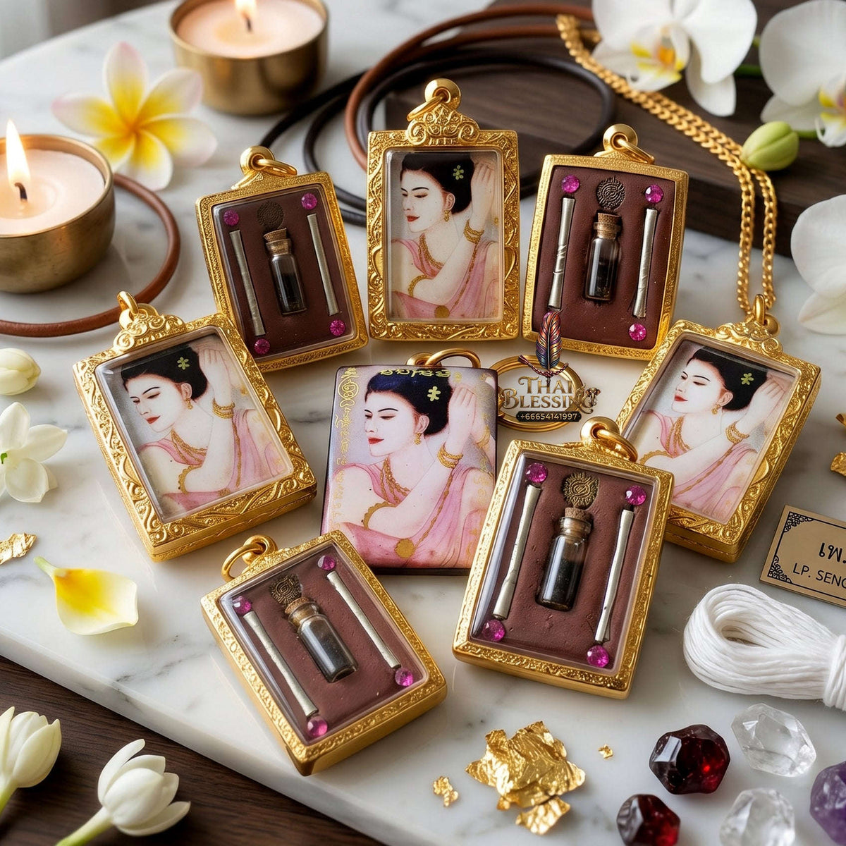 ✨🧘‍♂️💎 Authentic Thai Amulet Millionaire Deva Matrix - Mae Kham Mon Sovereign Capital Catalyst Locket, Phra Ajarn O Masterpiece