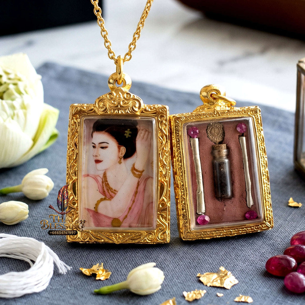 ✨🧘‍♂️💎 Authentic Thai Amulet Millionaire Deva Matrix - Mae Kham Mon Sovereign Capital Catalyst Locket, Phra Ajarn O Masterpiece
