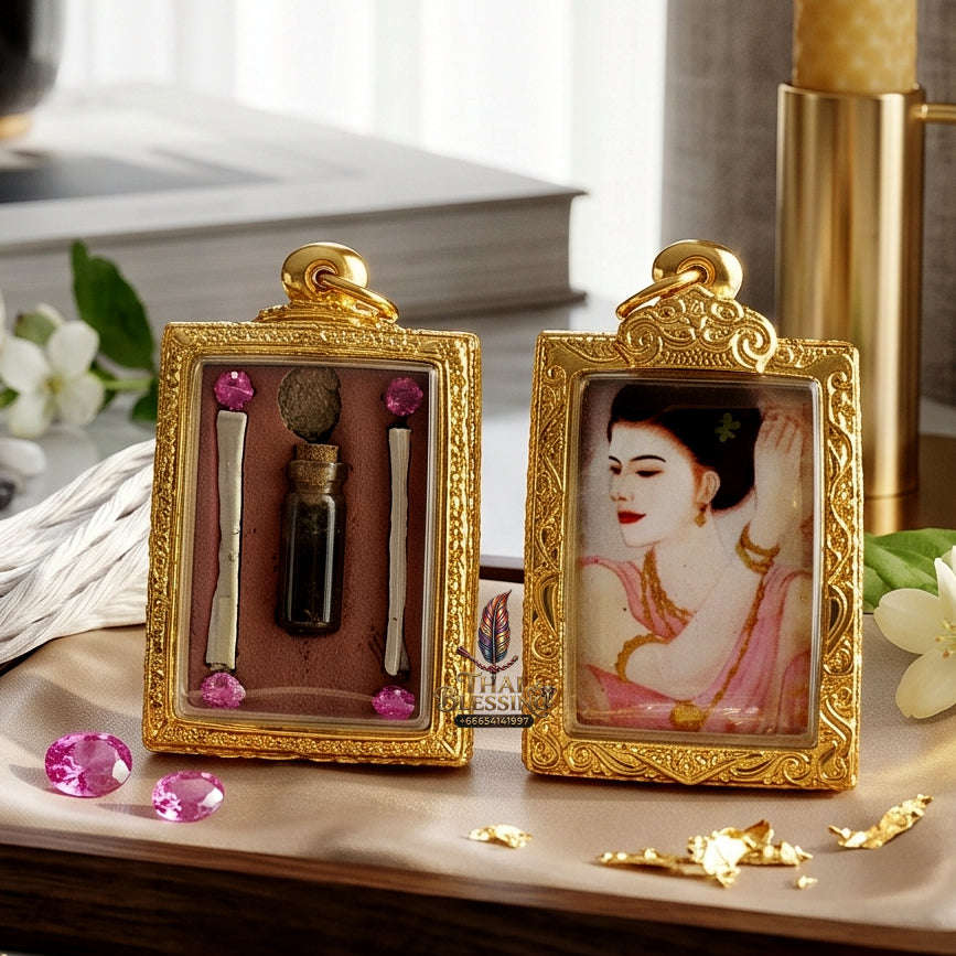✨🧘‍♂️💎 Authentic Thai Amulet Millionaire Deva Matrix - Mae Kham Mon Sovereign Capital Catalyst Locket, Phra Ajarn O Masterpiece