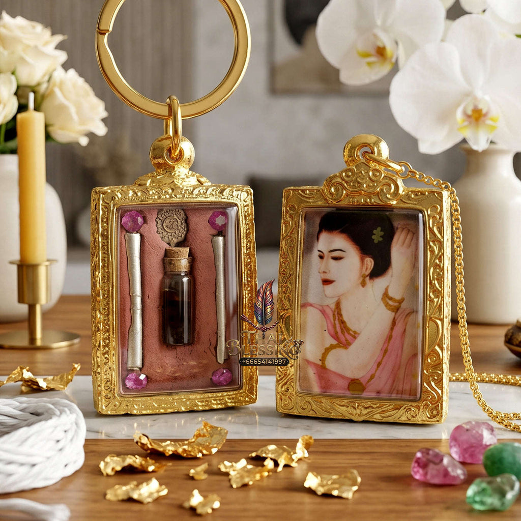 ✨🧘‍♂️💎 Authentic Thai Amulet Millionaire Deva Matrix - Mae Kham Mon Sovereign Capital Catalyst Locket, Phra Ajarn O Masterpiece
