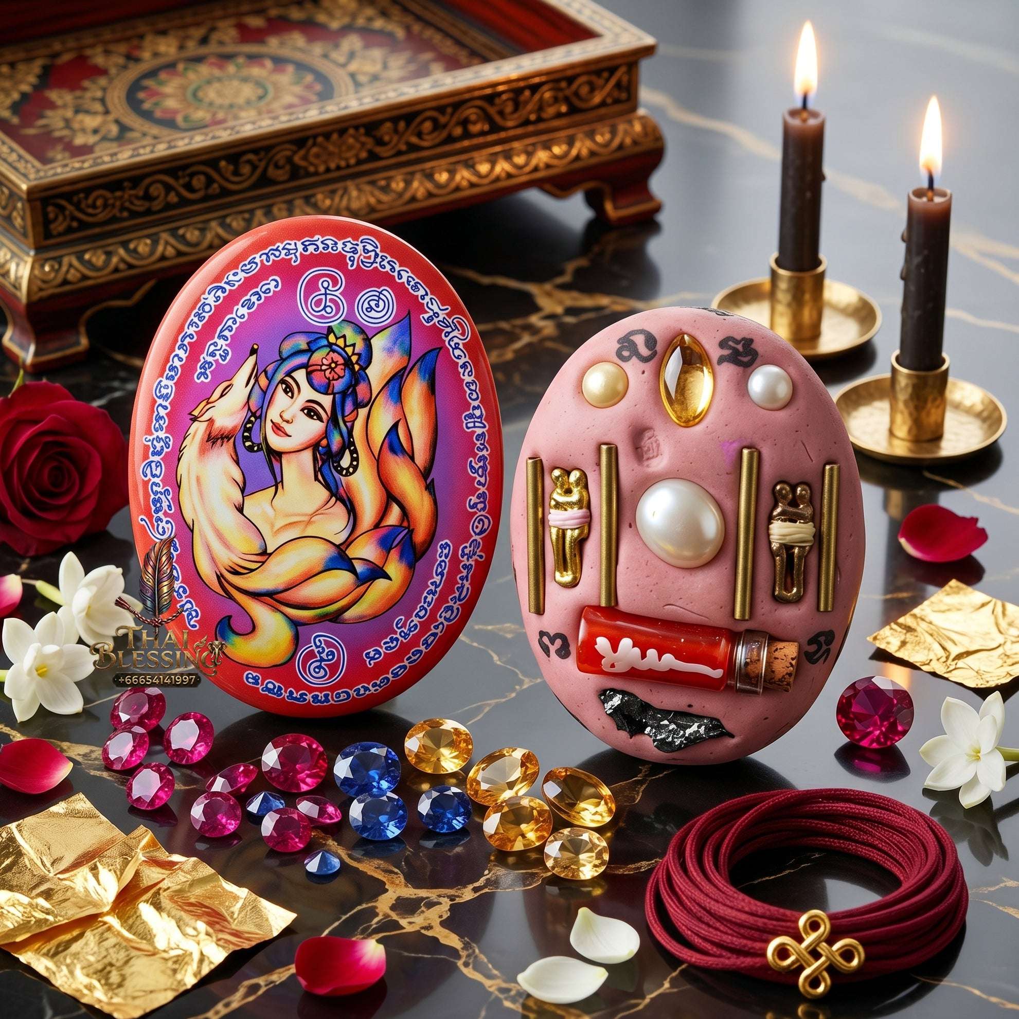 Authentic Thai Amulet Nine-Tailed Fox Oval Audience Alignment Node - Achan Ton Mon Phrawet 2016, High-Presence Profile Calibration Portrait Locket, Premium Charismatic Focus Array & Non-Frictional Customer Acquisition Filter 2 Standard model