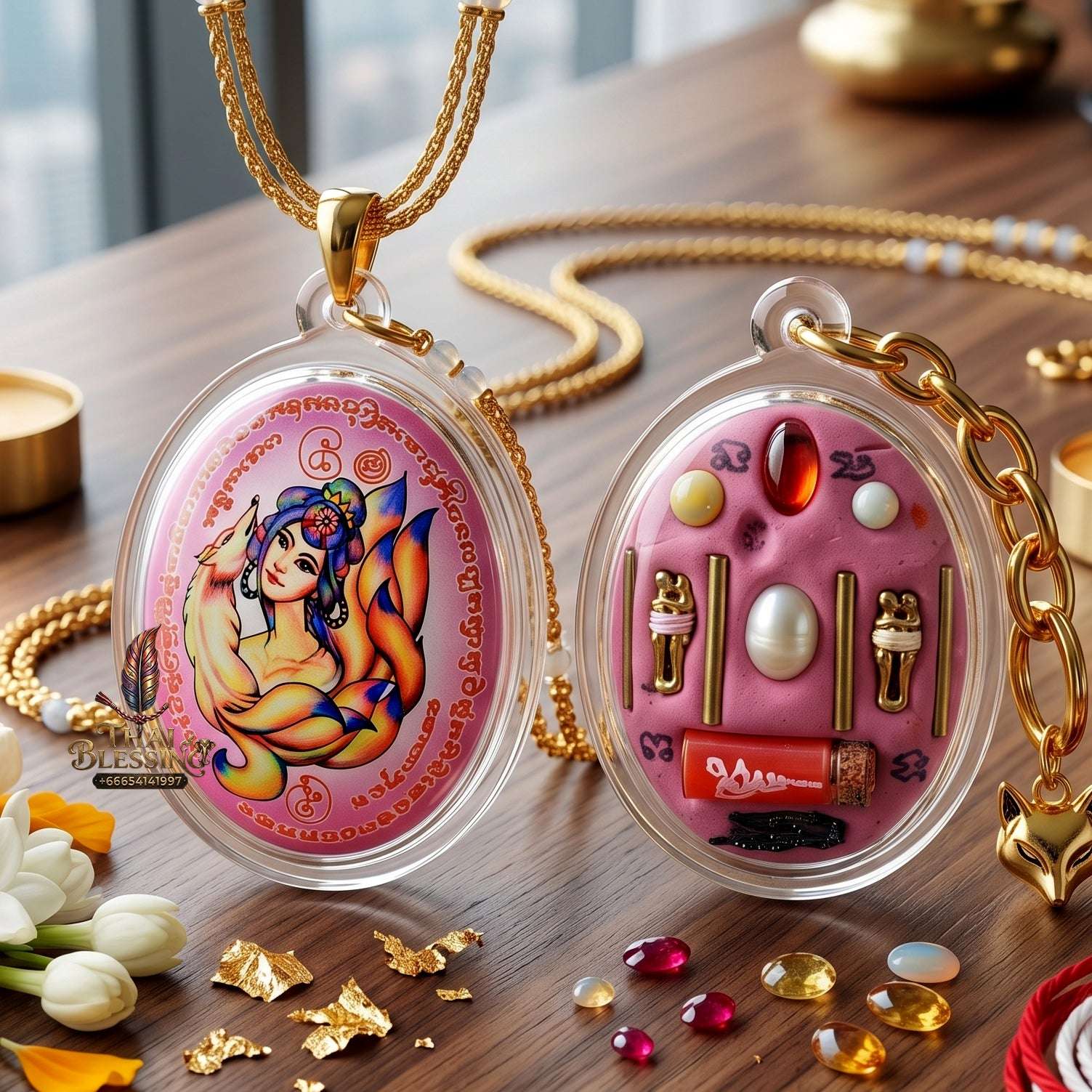 Authentic Thai Amulet Nine-Tailed Fox Oval Audience Alignment Node - Achan Ton Mon Phrawet 2016, High-Presence Profile Calibration Portrait Locket, Premium Charismatic Focus Array & Non-Frictional Customer Acquisition Filter 3