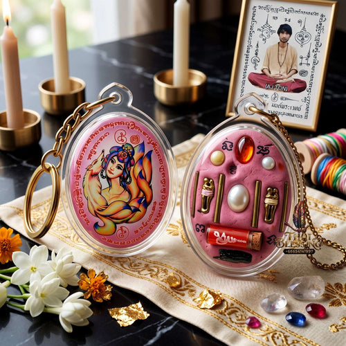 Authentic Thai Amulet Nine-Tailed Fox Oval Audience Alignment Node - Achan Ton Mon Phrawet 2016, High-Presence Profile Calibration Portrait Locket, Premium Charismatic Focus Array & Non-Frictional Customer Acquisition Filter 3 Includes waterproof case.