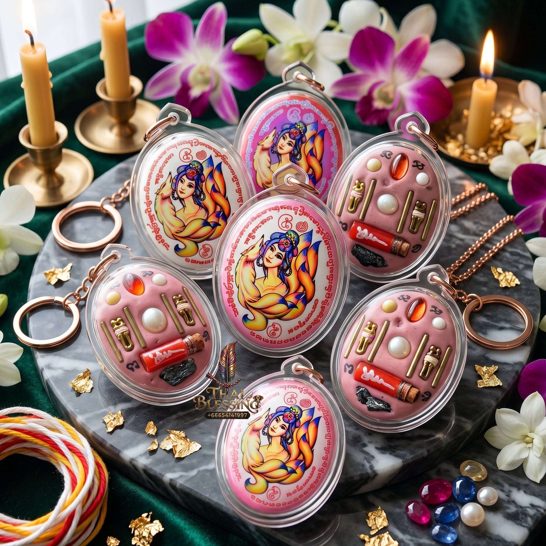 Authentic Thai Amulet Nine-Tailed Fox Oval Audience Alignment Node - Achan Ton Mon Phrawet 2016, High-Presence Profile Calibration Portrait Locket, Premium Charismatic Focus Array & Non-Frictional Customer Acquisition Filter 3