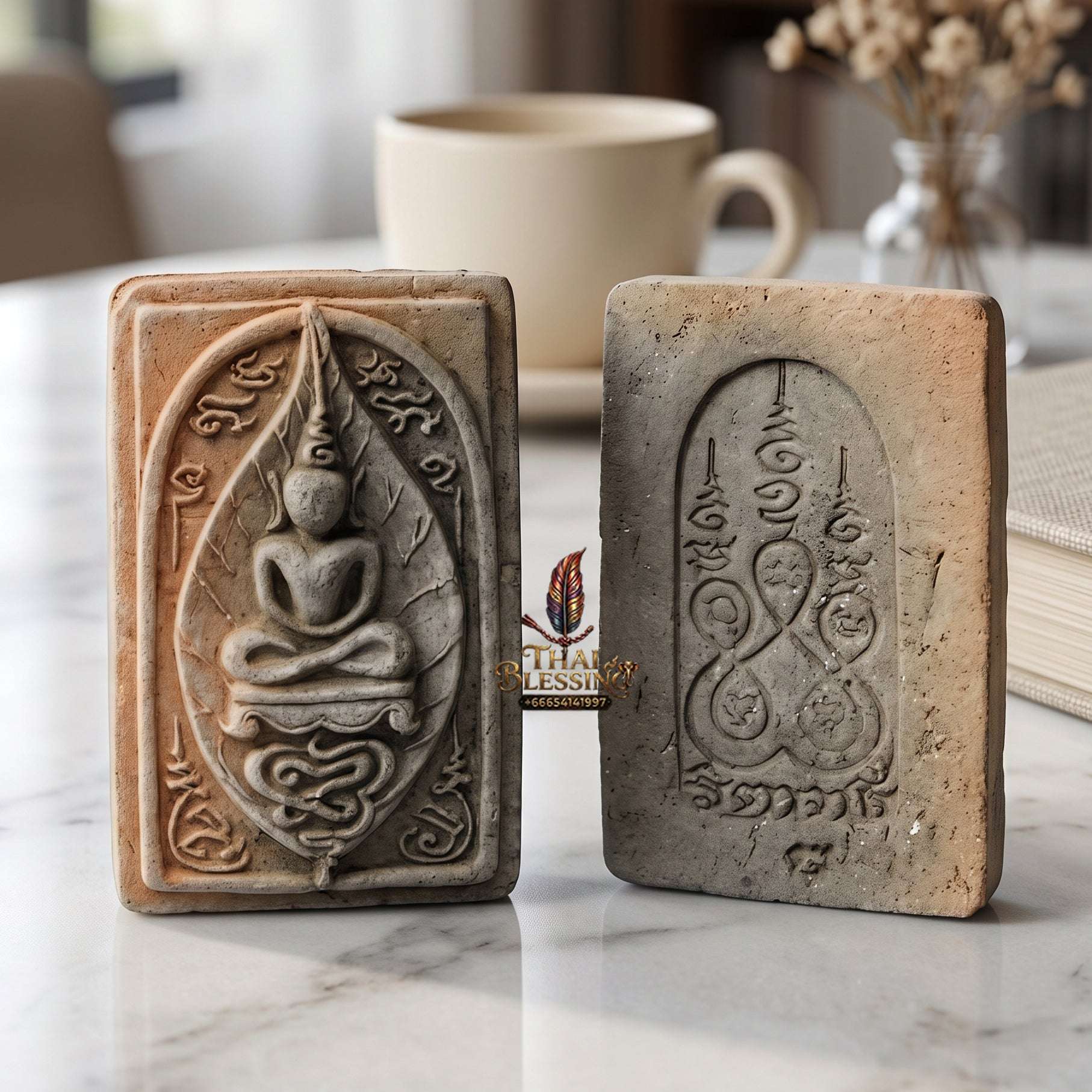 ✨ Authentic Thai Amulet Phra Somdej Bai Manao Baked Clay - Blessed Sacred Talisman for Metta and Overcoming Obstacles