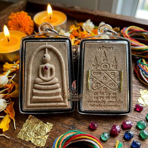 ✨ Authentic Thai Amulet Phra Somdej Pim Yai Ket Thaloo Boom Nuea Phong Namman - Blessed Charoen Porn Edition Talisman Supported by Luang Pu Sila and Luang Pu Wern 2567 for Ultimate Wealth and Royal Blessing Thai Blessing Co By RURUECHA