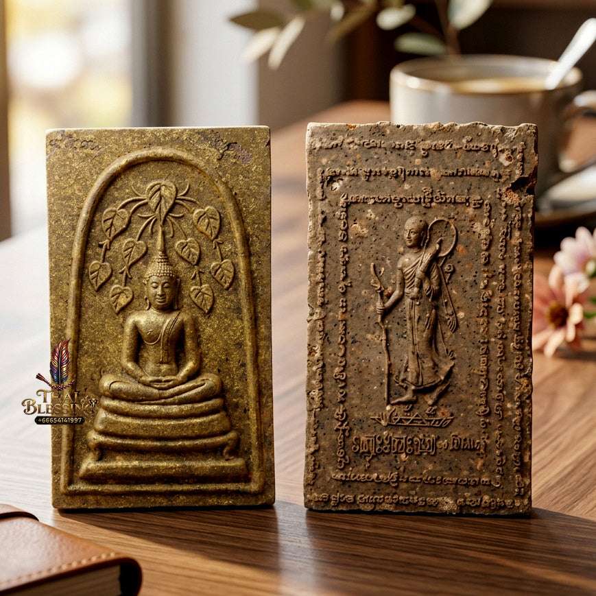 ✨ Authentic Thai Amulet Phra Somdej Prok Pho Kao Bai Phra Sivali - Blessed Jao Sua Rich Millionaire Edition Sacred Powder Talisman for Ultimate Wealth and Fate Shifting Thai Blessing Co By RURUECHA