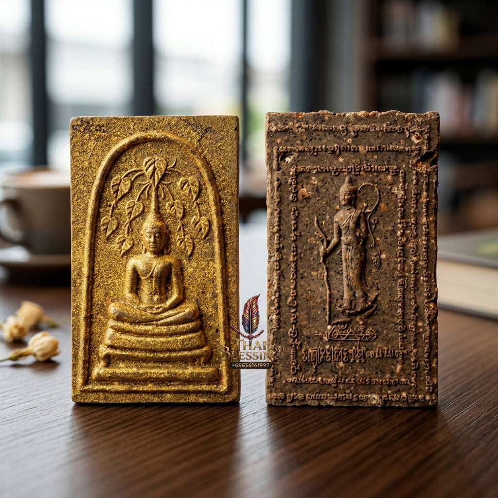 ✨ Authentic Thai Amulet Phra Somdej Prok Pho Kao Bai Phra Sivali - Blessed Jao Sua Rich Millionaire Edition Sacred Powder Talisman for Ultimate Wealth and Fate Shifting Thai Blessing Co By RURUECHA