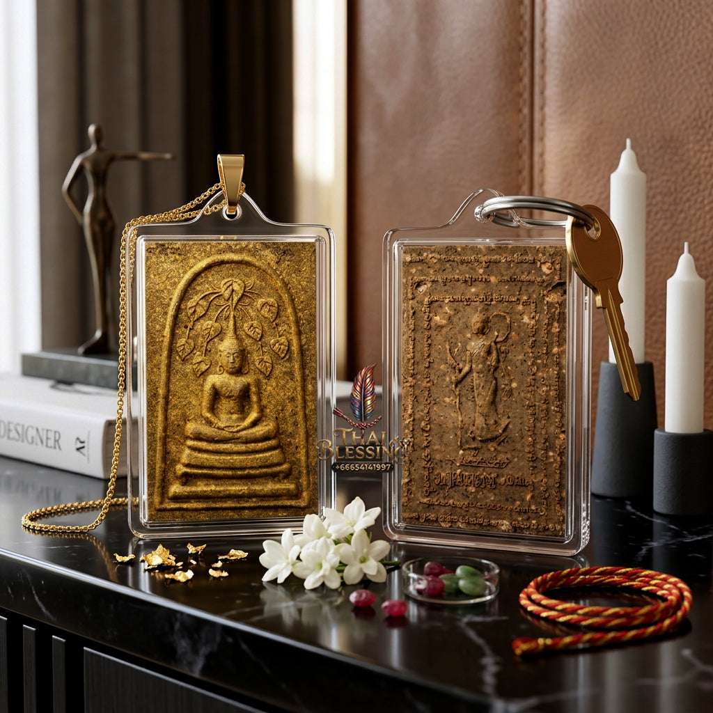 ✨ Authentic Thai Amulet Phra Somdej Prok Pho Kao Bai Phra Sivali - Blessed Jao Sua Rich Millionaire Edition Sacred Powder Talisman for Ultimate Wealth and Fate Shifting Thai Blessing Co By RURUECHA