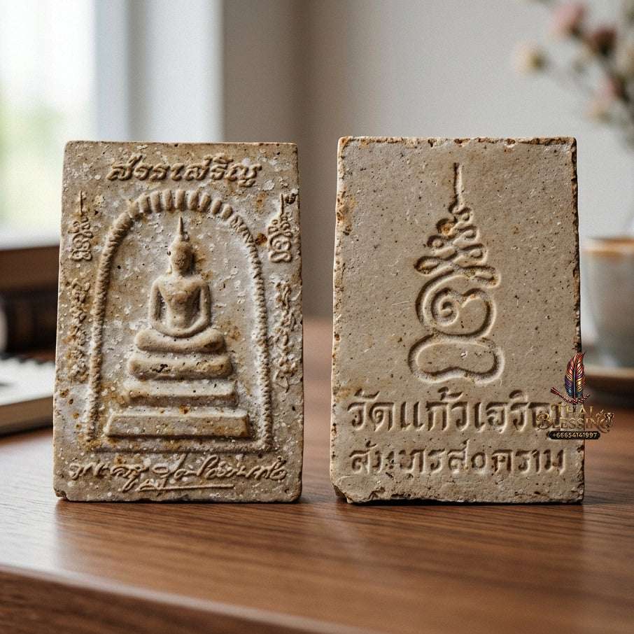 ✨ Authentic Thai Amulet Phra Somdej Sacred Powder - Blessed Talisman by Luang Phor Yord Wat Kaew Charoen 2537 for Prosperity and Peace