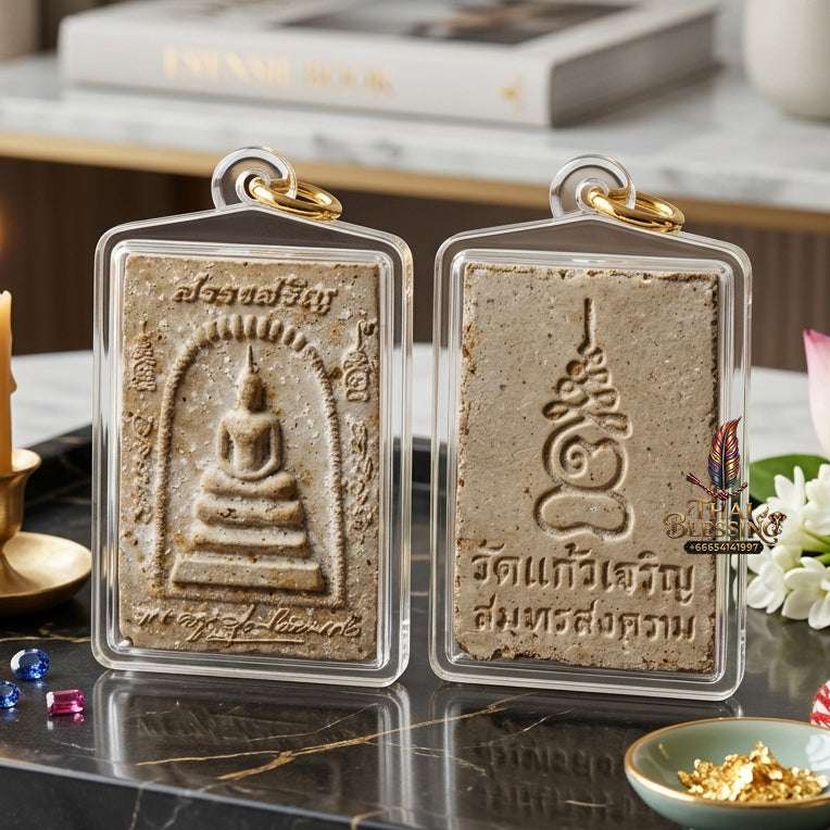 ✨ Authentic Thai Amulet Phra Somdej Sacred Powder - Blessed Talisman by Luang Phor Yord Wat Kaew Charoen 2537 for Prosperity and Peace Thai Blessing Co By RURUECHA