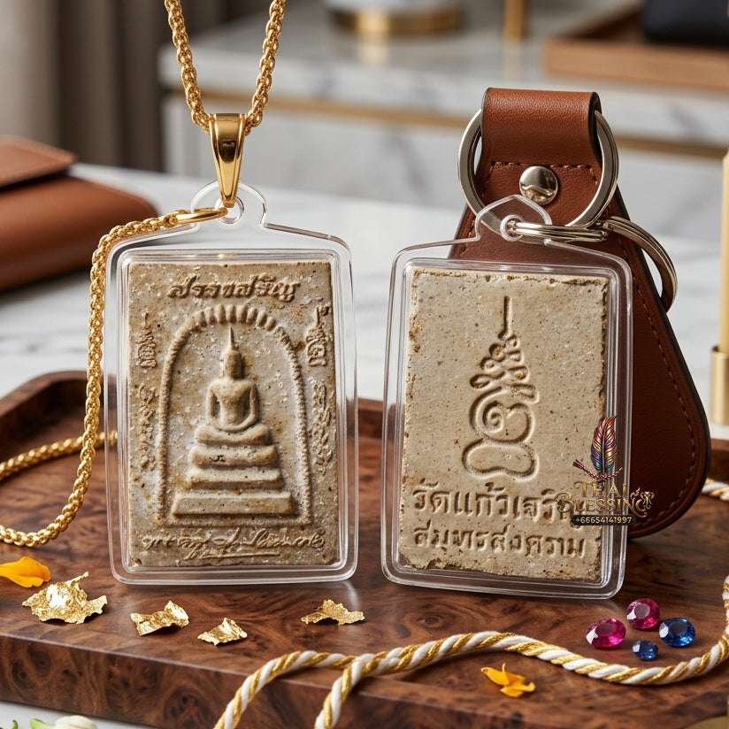 ✨ Authentic Thai Amulet Phra Somdej Sacred Powder - Blessed Talisman by Luang Phor Yord Wat Kaew Charoen 2537 for Prosperity and Peace Thai Blessing Co By RURUECHA