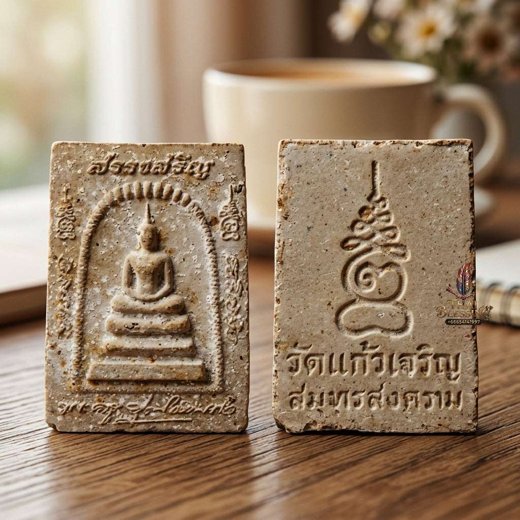 ✨ Authentic Thai Amulet Phra Somdej Sacred Powder - Blessed Talisman by Luang Phor Yord Wat Kaew Charoen 2537 for Prosperity and Peace Thai Blessing Co By RURUECHA
