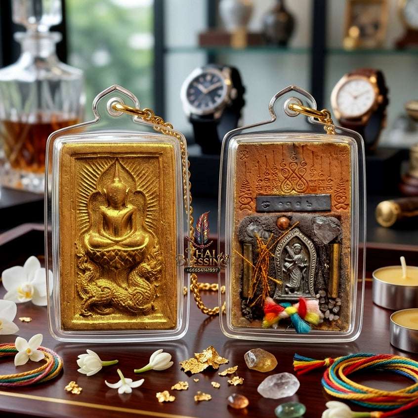 Authentic Thai Amulet Phra Somdej Waek Marn Ananta Sub Blessed Talisman for Prosperity and Protection Thai Blessing Co By RURUECHA
