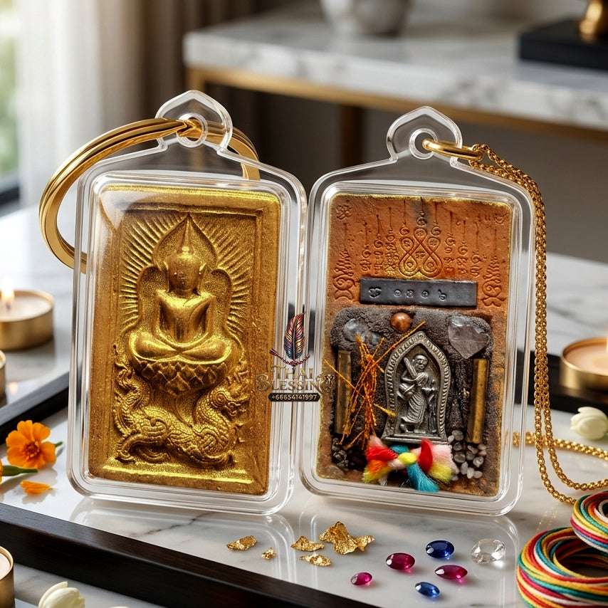 Authentic Thai Amulet Phra Somdej Waek Marn Ananta Sub Blessed Talisman for Prosperity and Protection Thai Blessing Co By RURUECHA